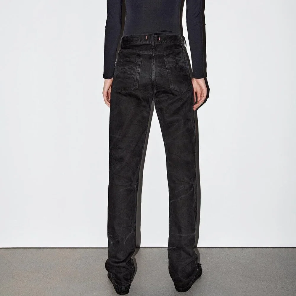 Zara ZW Collection Relaxed Mid Rise Jeans